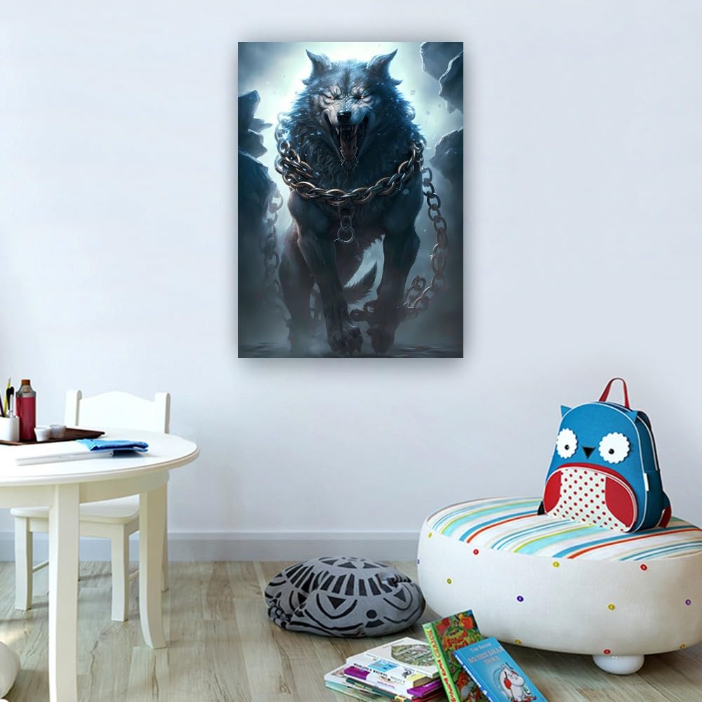 Amazon.com: Stantini Old Norse Mythology Fenrir Wall Art Prints